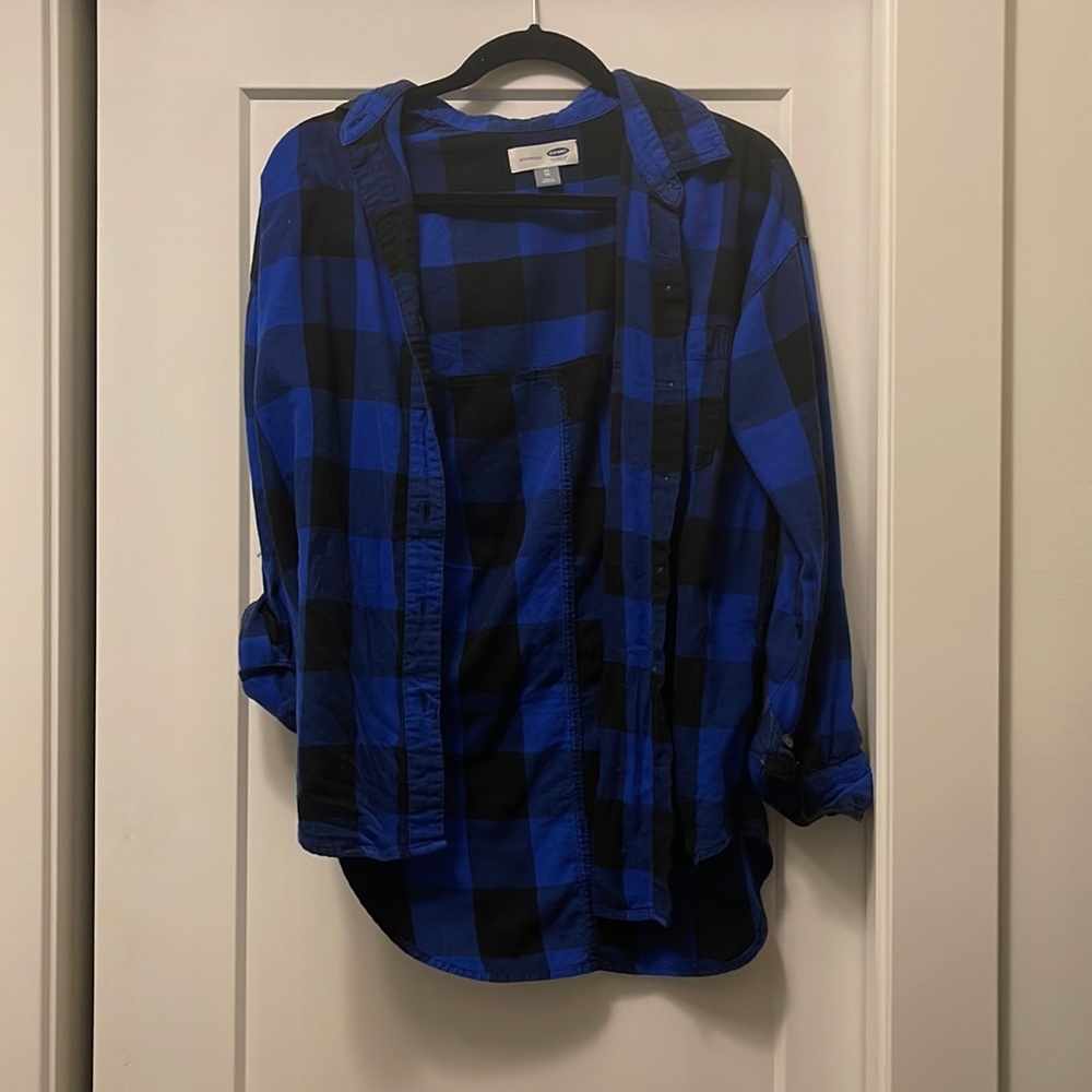 Blue Plaid Button Up